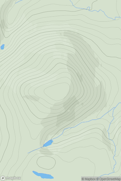 Thumbnail image for Beinn Mheadhoin [Glen Albyn and the Monadh Liath] [NH553162] showing contour plot for surrounding peak